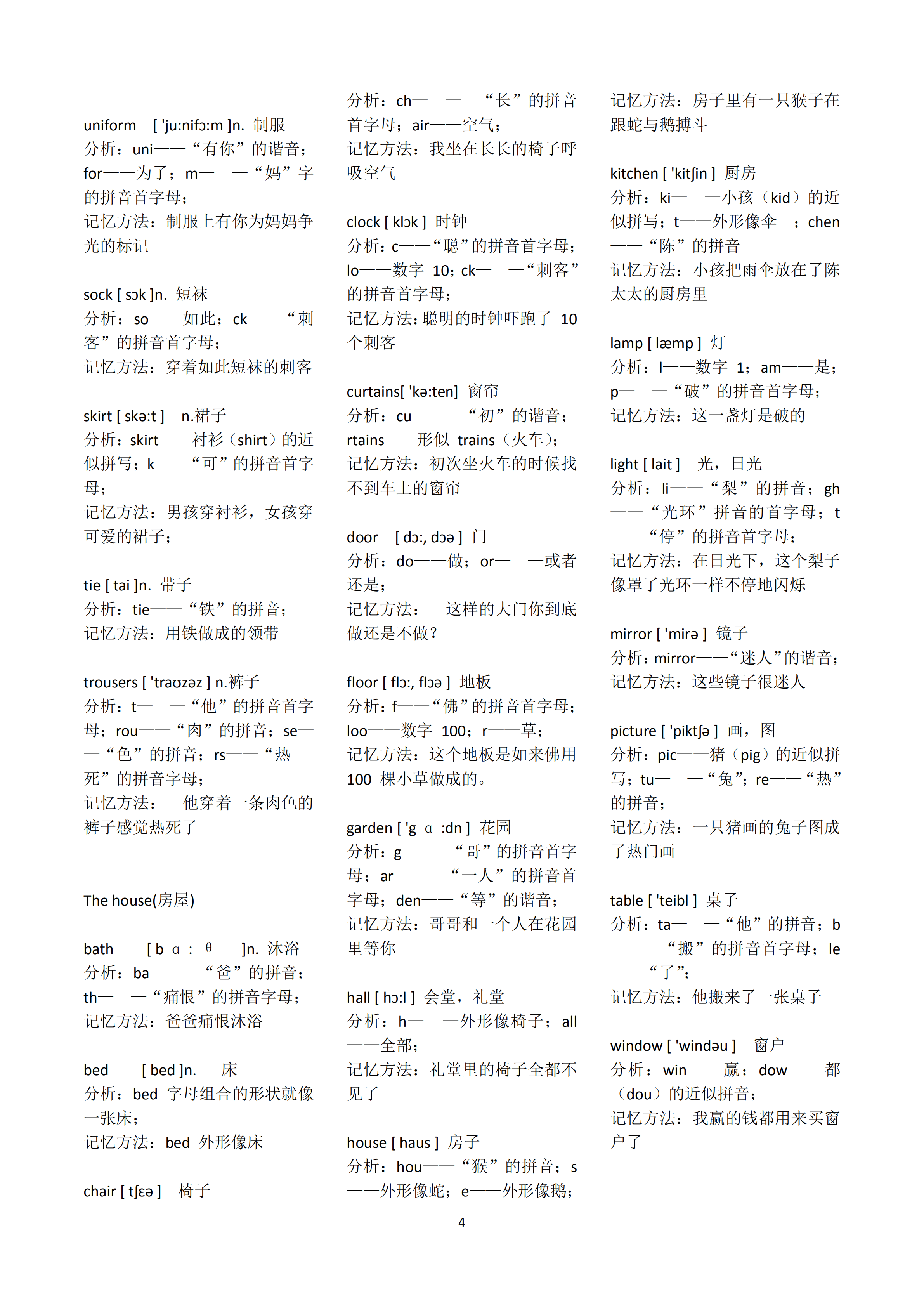 %title插图%num 小学英语单词图像记忆法,快速牢固记忆英语单词